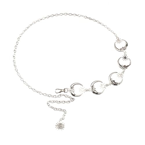 ROMISBABA Stylisher Taillenkette für Frauen Verstellbarer Mode Gürtel mit Mondanhänger für Partys Clubs Festliche Anlässe Jeans Kleider ROMISBABA Stylisher Taillenkette für Frauen Verstellbarer Mode Gürtel mit Mondanhänger für Partys Clubs Festliche Anlässe Jeans Kleider von ROMISBABA