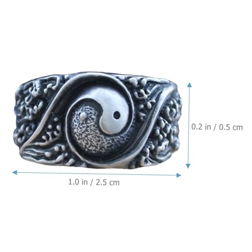 ROMISBABA Taoismus Ring aus Kupfer Schmuckstück Statement Finger Ring Chinesisches Kostüm Zubehör Geschenk für Alltag Party Festival ROMISBABA Taoismus Ring aus Kupfer Schmuckstück Statement Finger Ring Chinesisches Kostüm Zubehör Geschenk für Alltag Party Festival von ROMISBABA