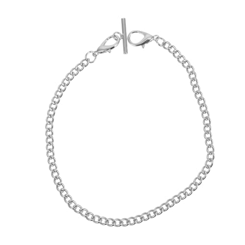 ROMISBABA Taschenuhr Kette Mit T-bar Und Hummerverschluss Westenkette Vernickeltem Metall Für Schlüssel Uhren Und Schmuck Perfektes DIY-Accessoire Für Männer Und Frauen von ROMISBABA