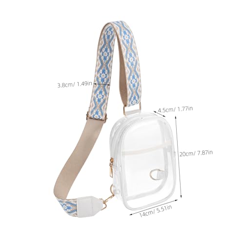 ROMISBABA Transparente Crossbody Tasche mit Verstellbarem Trageriemen und Reißverschluss Leichte PVC Schultertasche für Damen Kompakte Umhängetasche für Konzerte Reisen und Alltag Sicher und von ROMISBABA
