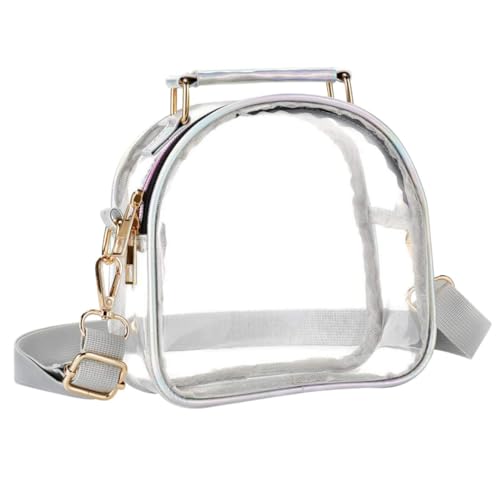 ROMISBABA Transparente Umhängetasche Damen Leicht Große Aufbewahrungstasche Umweltfreundliches Tpu Material Vielseitige Crossbody Bag für Shopping Arbeit Reise Alltag von ROMISBABA