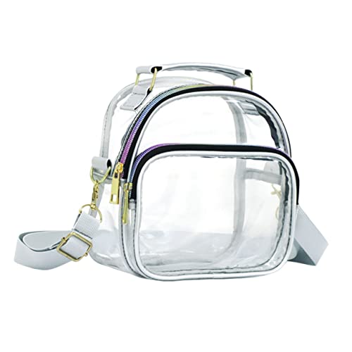 ROMISBABA Transparente Umhängetasche Damen PVC Crossbody Bag Verstellbarer Schulterriemen Leichte Klare Tragetasche für Outdoor Shopping Stadion Taschen Modische Alltagstasche ROMISBABA Transparente Umhängetasche Damen PVC Crossbody Bag Verstellbarer Schulterriemen Leichte Klare Tragetasche für Outdoor Shopping Stadion Taschen Modische Alltagstasche von ROMISBABA