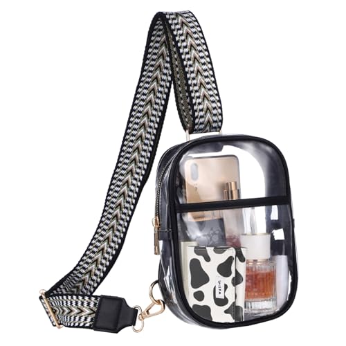 ROMISBABA Transparente Umhängetasche Tpu Leichte Brusttasche für Damen Stadiontasche Multifunktional für Schlüssel Geldbörse Telefon ROMISBABA Transparente Umhängetasche Tpu Leichte Brusttasche für Damen Stadiontasche Multifunktional für Schlüssel Geldbörse Telefon von ROMISBABA