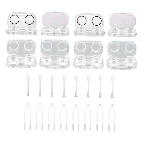 ROMISBABA Transparentes Teiliges Linsen Reiseset mit Dichtem Verschluss Tragbare Aufbewahrung für Kontaktlinsen Vielseitige Kompakte Box für Damen Herren und Unterwegs Bpa Frei Leicht und von ROMISBABA