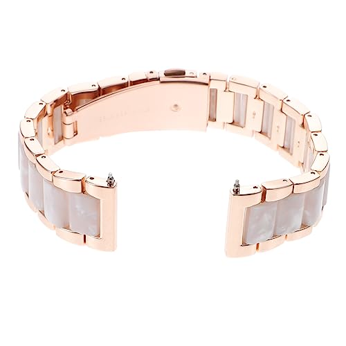 ROMISBABA Uhrenarmband für Herren Damen Austauschbares Metallband Roségold mit Perlen Design Langlebig für Installieren ROMISBABA Uhrenarmband für Herren Damen Austauschbares Metallband Roségold mit Perlen Design Langlebig für Installieren von ROMISBABA