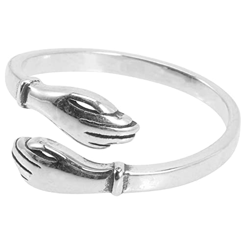 ROMISBABA Offener Damenring Im Vintage-stil Umarmungsring Für Frauen Und Mädchen Verstellbarer Fingerring Mit Einzigartigem Design Für Verschiedene Anlässe von ROMISBABA