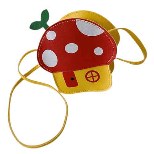 ROMISBABA Umhängetasche Pilzmotiv Rot Sichere Reißverschluss Geldbörse mit Verstellbarem Schultergurt Strapazierfähige Mädchen Crossbody Tasche für Reisen Outdoor und Alltag von ROMISBABA