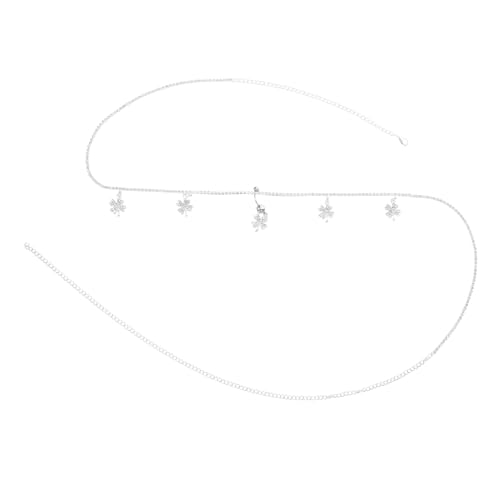 ROMISBABA Verstellbare Bauchkette mit Funkelnden Strasssteinen Quastenanhänger Stilvolle Taillenkette für Frauen Elegante Körperkette für Strand Party und Besondere Anlässe von ROMISBABA