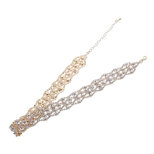 ROMISBABA Verstellbare Glitzer Halskette mit Strass Choker Halskette für Partys Hochzeiten und Besondere Anlässe als für Frauen und Mädchen von ROMISBABA
