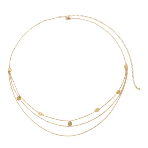 ROMISBABA Verstellbare Goldene Taillenkette Bauchkette Körperkette für Damen Eleganter Körperschmuck Bikini Schmuck von ROMISBABA