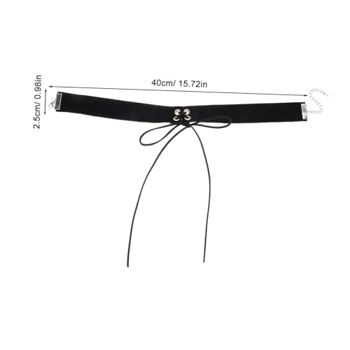 ROMISBABA Verstellbare Samt Bowknot Choker Halskette für Damen Kurze Schlüsselbein Kette Retro Schmuck für Partys und Hochzeiten Elegantes Accessoire mit Verstellbarer Kettenlänge von ROMISBABA