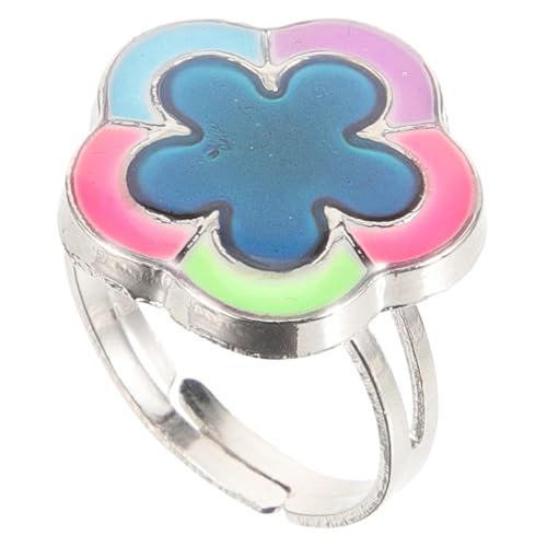 ROMISBABA Verstellbarer Damen Ring Farbwechsel Ring Offener Blumenring Alloy Schmuck Emotionserkennend ROMISBABA Verstellbarer Damen Ring Farbwechsel Ring Offener Blumenring Alloy Schmuck Emotionserkennend von ROMISBABA