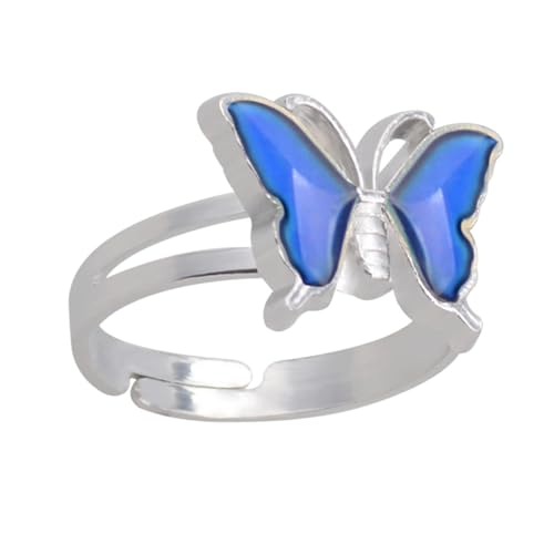 ROMISBABA Verstellbarer Damenring aus Hochwertiger Temperaturfühlender Farbwechsel Stilvolles Langlebiges Modeaccessoire für Alltag Party Geschenkidee von ROMISBABA