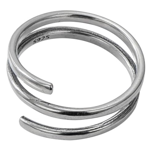 ROMISBABA Verstellbarer Daumenring Sterling Silber Wickelring Vintage Stil Mehrfach Umwickelt Modischer Schmuck für Damen von ROMISBABA