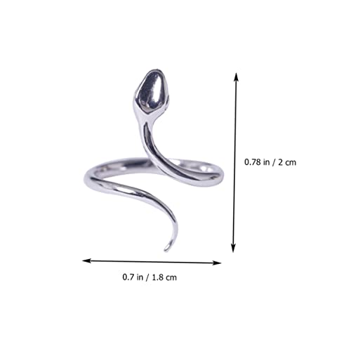 ROMISBABA Verstellbarer Schlangenring aus Hochwertigem Modischer Unisex Fingerring mit Kreativem Schlangendesign Langlebig und Angenehm zu Tragen für Damen und Herren von ROMISBABA