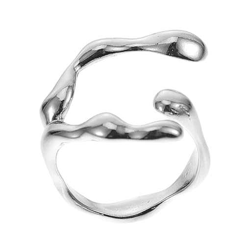 ROMISBABA Verstellbarer Silberfarbener Offener Ring mit Bambusdesign Leichter Vintage Finger Ring für Damen und Herren Modischer Silberner Schmuck als Geschenk und Stapelring ROMISBABA Verstellbarer Silberfarbener Offener Ring mit Bambusdesign Leichter Vintage Finger Ring für Damen und Herren Modischer Silberner Schmuck als Geschenk und Stapelring von ROMISBABA