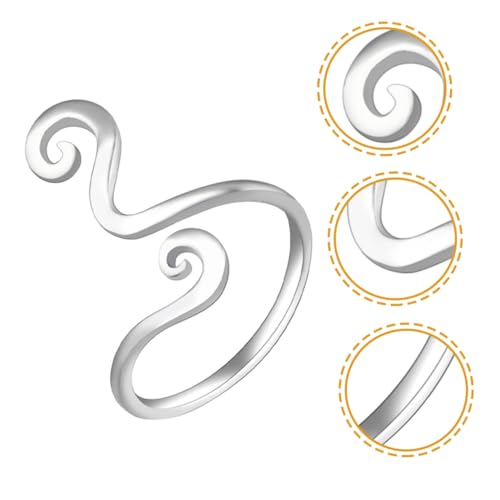 ROMISBABA Verstellbarer Silberner Zehenring Damen Offene Einzigartiges Boho Design Hautfreundlich Modischer Fußschmuck Verstellbarer Ring für Zehen Stilvoll und von ROMISBABA