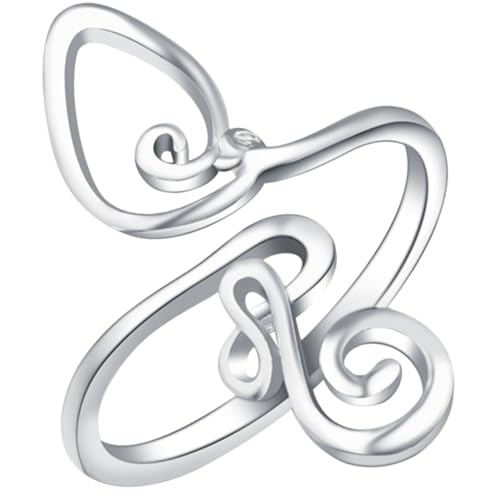ROMISBABA Verstellbarer Zehenring Damen Offener Knöchelring Sommer Strand Fußschmuck Boho Stil Ethno Design Silber von ROMISBABA