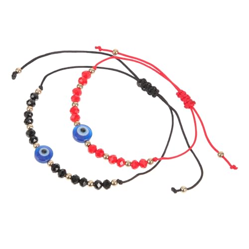 ROMISBABA Verstellbares Evil Eye Partnerarmband Geflochtenes Strangarmband Unisex Schmuck Damen Herren Alltag Party von ROMISBABA