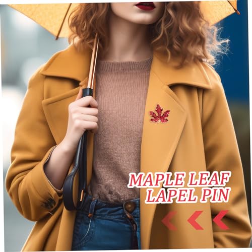 ROMISBABA Vintage Ahornblatt Brosche Damen Langlebige Legierungs Anstecknadel Verformungsfest Modisches Herbstblatt Design Vielseitiges Schmuckaccessoire für Kleidung Hut und Party Outfits von ROMISBABA
