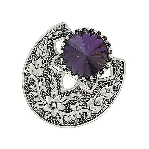 ROMISBABA Vintage Blumenring für Frauen Ethnischer Gravierter Fingerring Bohemian Antiksilber für Partys Geburtstage und Alltagsschmuck von ROMISBABA