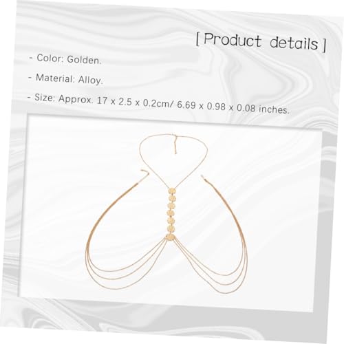 ROMISBABA Vintage Damen Halskette Gold Kette mit Geschnitztem Anhänger Körperkette Modischer Schmuck für Party Alltag Geschenk von ROMISBABA