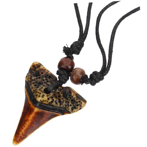 ROMISBABA Vintage Herren Halskette mit Zahn Anhänger Leichte Halskette für Männer Halsdekoration Robust und Modisch für Strandpartys und Alltag von ROMISBABA