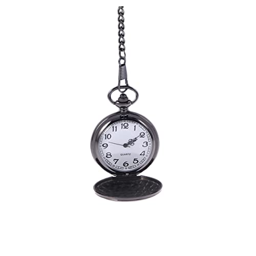 ROMISBABA Taschenuhr Für Herren Aus Hartacryl Und Mit Weißem Und Arabischen Ziffern Mechanischem Für Präzise Zeitanzeige Vintage-Stil Abnehmbarer Kette Mit Haken von ROMISBABA
