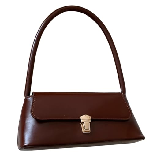 ROMISBABA Vintage PU Schultertasche Damen Großes Fassungsvermögen Tragbare Handtasche Vielseitig Einsetzbar Als Hand Und Umhängetasche Für Alltag Und Party von ROMISBABA