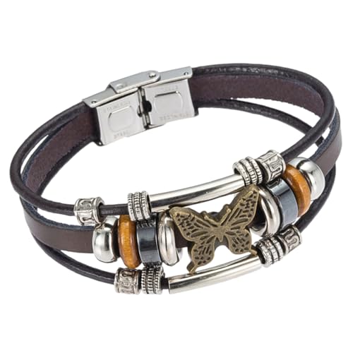 ROMISBABA Bohemian Punk Armband Damen Vintage Multilayer Cuff Bangles Hautfreundlicher Schmuck Für Alltag Besondere Anlässe Stilvolles Accessoire Für Modebewusste Frauen Für Parties Cosplay von ROMISBABA