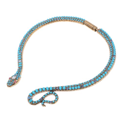 ROMISBABA Vintage Schlangenkette Damen Kurz Halskette aus Legierung mit Strass Tier Schmuck Snake Förmiger Falscher Kragen Retro Persönlichkeit Halloween Schmuck Accessoire von ROMISBABA