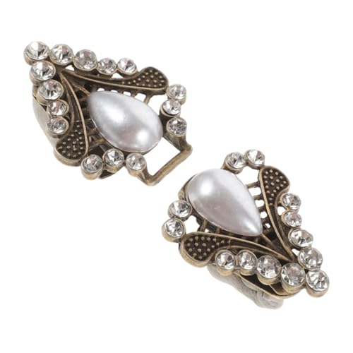 ROMISBABA Vintage Strickjackenclip mit Perlen und Strass Multifunktionaler Cardigan Schal Broschenclip für Damen Leichter Broschenverschluss Sicher und Elegant für Kleider Hemden Schals von ROMISBABA