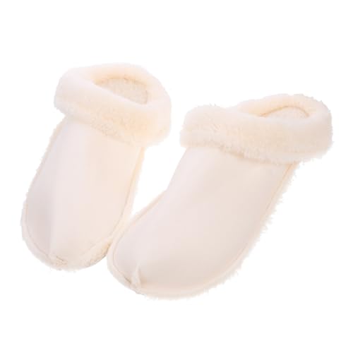 ROMISBABA Warme Abnehmbare Baumwoll Einlegesohlen für Hausschuhe Damen Dicke Plüsch Innensohlen für Winter Weiche Pflegeleichte Slipper Liner für Zuhause Wiederverwendbare Schuh Einlagen von ROMISBABA
