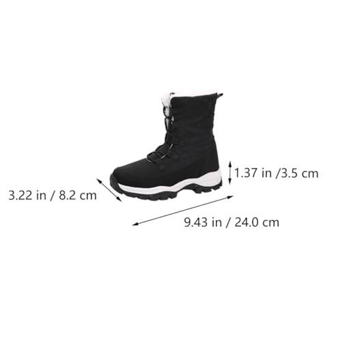 ROMISBABA Warme Damen Winterstiefel mit Plüschfutter Mittelhoher Schnitt Komfortabel und Modisch Gefüttert für Outdoor und Schnee Schwarz Kuschelige Winterschuhe für Kalte Tage von ROMISBABA