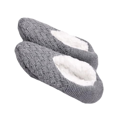 ROMISBABA Warme Dicke Haussocken mit Rutschfesten Noppen für Damen und Herren Kuschelige Winter Slipper Socken mit Isolierender Sohle gegen Kalte Böden für Kalte Jahreszeiten von ROMISBABA