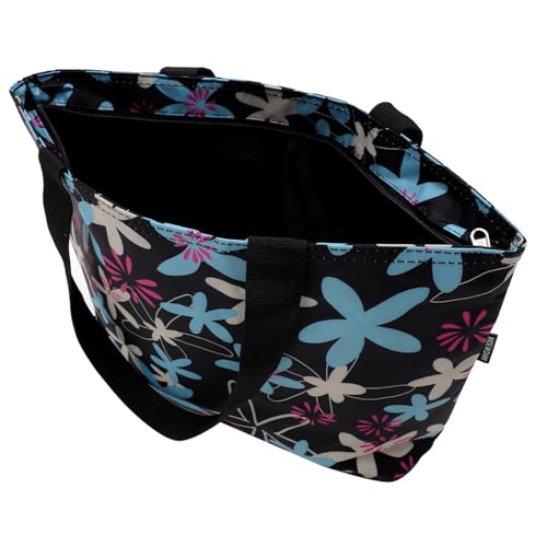 ROMISBABA Wasserdichte Große Reisetasche Langlebig mit Großer Kapazität Vielseitige Aufbewahrungstasche für Strand Party Shopping Damen Handtasche in Schwarz gelb blau von ROMISBABA