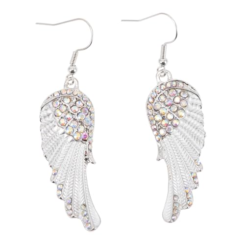 ROMISBABA Wasserfeste Leichte Engelsflügel Ohrringe Damen mit Funkelnden Zirkonia Tropfen Statement Ohrhänger für Valentinstag Eleganter Damenschmuck von ROMISBABA
