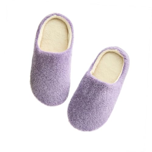 ROMISBABA Weiche Flauschige Hausschuhe mit Geräuschdämpfender Flexibler Sohle Warm Gepolstert für Damen und Herren Rutschfest und Leicht für Winter Zuhause und Reisen von ROMISBABA