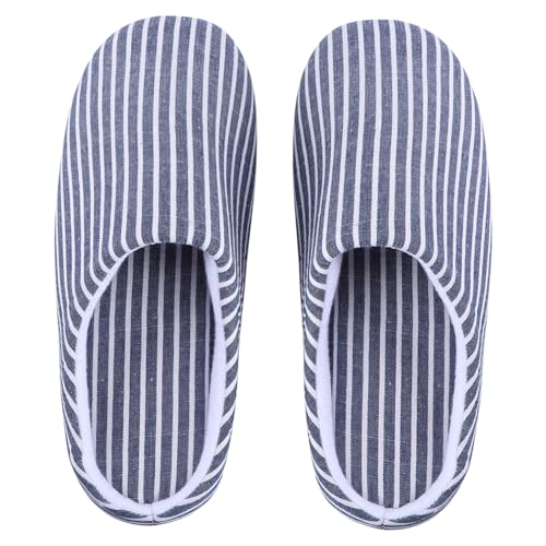 ROMISBABA Weiche Gestreifte Hausschuhe mit Leichtem Japanischem Design Flauschig und Wärmend Passend für Schuhgröße für Herbst und Winter mit Flexiblem Rutschfestem Softsohlenkomfort für von ROMISBABA