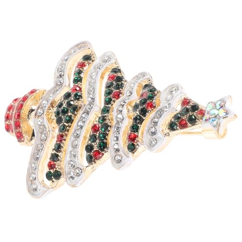 ROMISBABA Weihnachtsbaum Brosche mit Strasssteinen Multifunktionale Anstecknadel für Kleidung und Taschen Festliche Accessoires für Partys und Besondere Anlässe Hochwertige und Langlebige von ROMISBABA