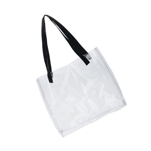 ROMISBABA Weiße Wasserdichte PVC Strandtasche Damen Transparent Große Kapazität Schultertasche Freizeit Badetasche für Reisen Outdoor von ROMISBABA