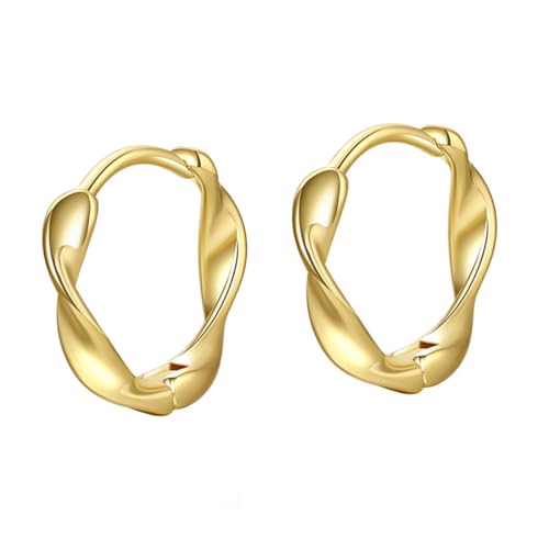 ROMISBABA Wellenförmige Ohrringe für Frauen Gedrehte Creolen Hautfreundlichem für Alltag Partys und Besondere Anlässe Gold ROMISBABA Wellenförmige Ohrringe für Frauen Gedrehte Creolen Hautfreundlichem für Alltag Partys und Besondere Anlässe Gold von ROMISBABA