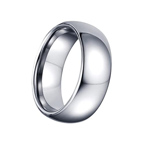 ROMISBABA Wolframring für Männer Eleganter Punkring Wolframkarbid Kratzfest für Verlobungen Hochzeiten oder Stylisches Accessoire von ROMISBABA