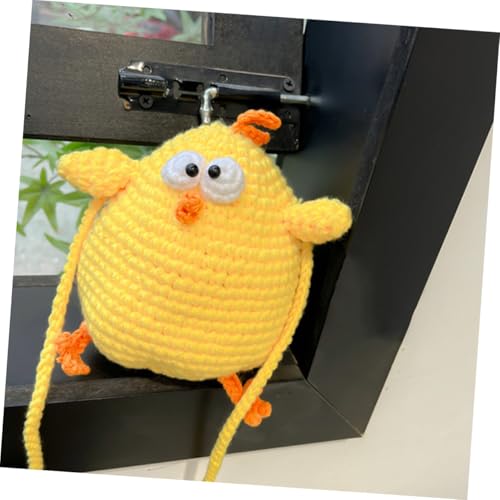 ROMISBABA Wunderschöne Umhängetasche Mädchen Cartoon Huhn Gewebte Mini Geldbörse Süße Coin Purse Praktische Crossbody Tasche für Alltag und von ROMISBABA