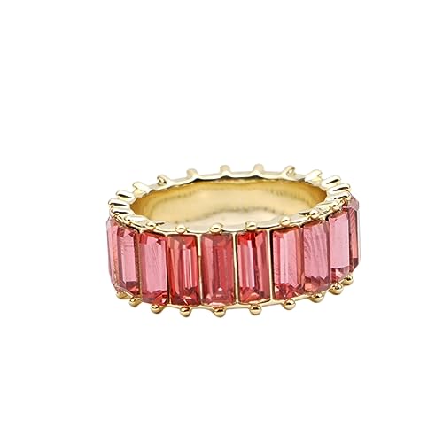 ROMISBABA Wunderschöner Wasserfall Ring Kupfer mit Diamanten Damenfinger Ringe für Besonderen Schmuck und Stilvolle Fingerdekoration Geeignet für Jeden von ROMISBABA