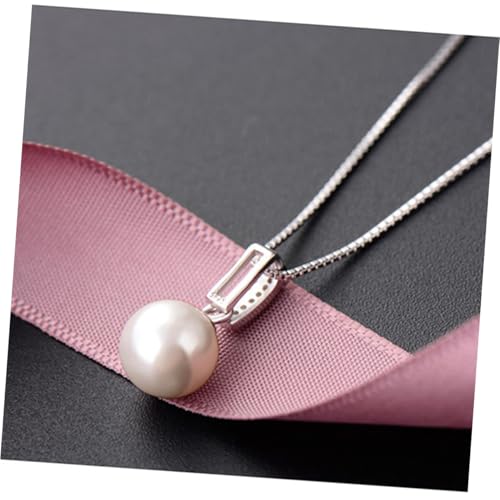 ROMISBABA Zirkonia Perlenanhänger Damen Halskette Eleganter Schmuck Anhänger Kette Silber Clavicle Chain Schmuck für Frauen Mädchen von ROMISBABA