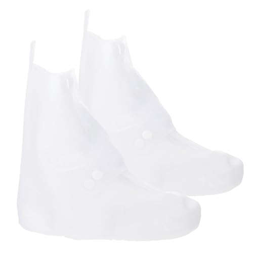 ROMISBABA wasserdichte Schuhüberzüge aus Hochwertigem Silikon rutschfest Knöchelhoch Schmutzabweisend Strapazierfähig für Herren und Damen Outdoor Regenstiefel Schutz Transparent Leicht von ROMISBABA