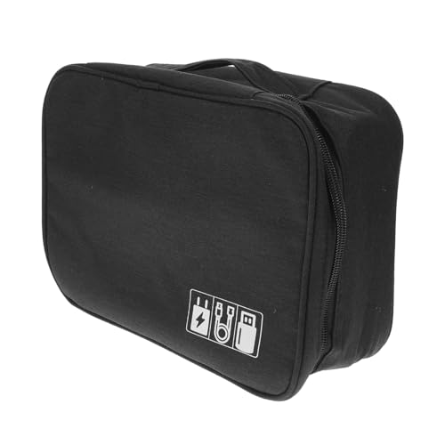 ROMISBABA wasserdichte Stoßfeste Kabeltasche mit Mehrlagigem Organizer Strapazierfähigem Polyester und Verstellbaren Fächern Praktischer Elektronik Zubehör Aufbewahrungspouch für Reisen und von ROMISBABA