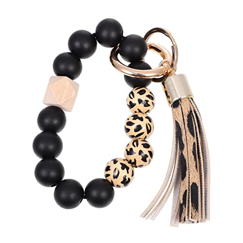 ROMISBABA Schlüsselanhänger Schwarz Holz Perle Armband Armreif Perlen Schlüsselanhänger Quaste Schlüssel ROMISBABA Schlüsselanhänger Schwarz Holz Perle Armband Armreif Perlen Schlüsselanhänger Quaste Schlüssel von ROMISBABA