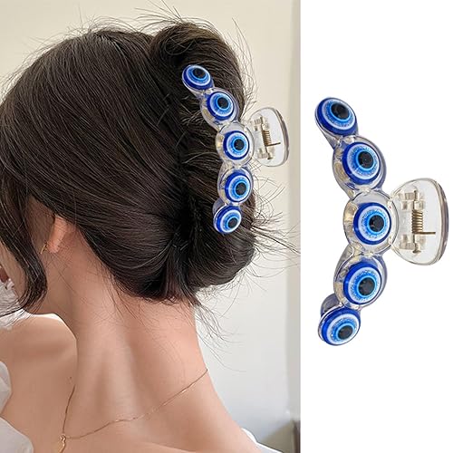 ROMODIYA Halloween Haarspange, Groß Acryl Kunststoff Böser Blick Design Blau Haarklammern 5 Stück Starker Halt für Frauen Haarspange Krabbe Haarschmuck für Halloween Cosplay Party Geschenk ROMODIYA Halloween Haarspange, Groß Acryl Kunststoff Böser Blick Design Blau Haarklammern 5 Stück Starker Halt für Frauen Haarspange Krabbe Haarschmuck für Halloween Cosplay Party Geschenk von ROMODIYA